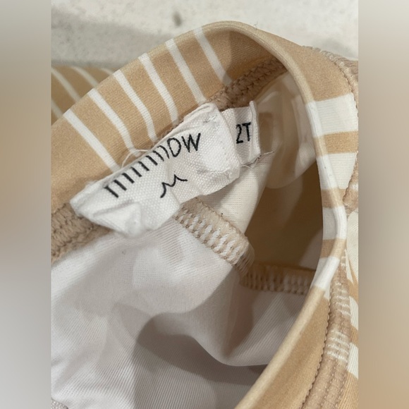 Minnow unisex cafe stripe rashguard one piece - size 2T - Picture 2 of 4